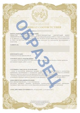 Образец Сертификат СТО 01.064.00220722.2-2020 Котовск Сертификат СТО 01.064.00220722.2-2020 